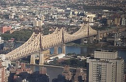 The bridge as seen from the 56th floor of the Citigroup Center Queensboro Bridge from above.jpg