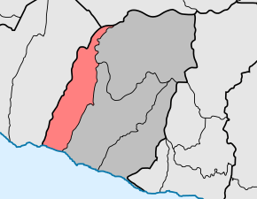 Localização no município de Ribeira Brava