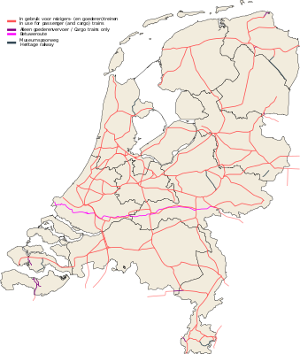 Location map Netherlands Dutch railway station