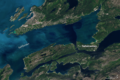 Wypływ wody z Saltstraumen widoczny na obrazie satelitarnym NASA