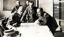 Wladyslaw Sikorski and the 5th Army Staff in August 1920 Sikorski 1920 5 Armia Wkra.jpg