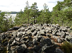 Röset på Stövelbergets fornborg.