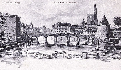 Pont Royal et Porte des Pêcheurs (1870)