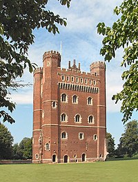 Tattershall Castle, preserved at personal expense by Lord Curzon and a catalyst for broader heritage protection laws Tattershall Castle, 2006.jpg