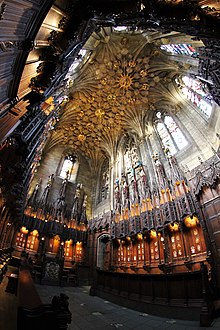 The interior of the Thistle Chapel, looking west Thistle Chapel West.jpg