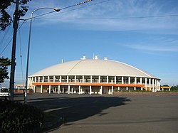 国際交流館として使われた 北海道立産業共進会場 （北海道札幌市豊平区 現存せず）