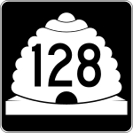 Straßenschild der Utah State Route 128