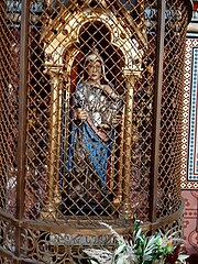 Statue Notre-Dame de Contis dans l'église Saint-Louis d'Uza