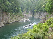 北山川・瀞峡。吉野熊野国立公園の主要観光地で、厚生省がダム建設に反対した。