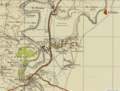 1942 Survey of Palestine map of the area: the northern part of the area had become part of Kibbutz Gesher (est. 1939)