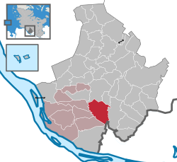 Elhelyezkedése Schleswig-Holstein térképén