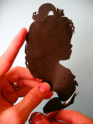 The traditional method of making a silhouette ...