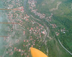 Aerial view of the village