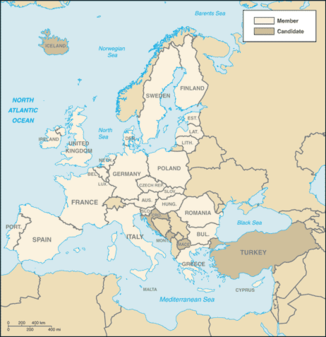 map of European Union