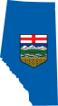 Flag-map of Alberta