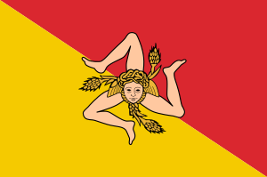 Flag of the Sicilian Region Italiano: Bandiera...