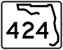 State Road 424 and County Road 424 marker