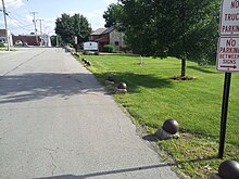 Cannonballs left from the battle are on display at the Fort FtRecovery Cannonballs.jpg