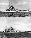 Pancerniki „Gnesenau” (u góry) i „Scharnhorst”