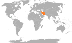 نقشهٔ مکان‌نمای Guatemala و Iran