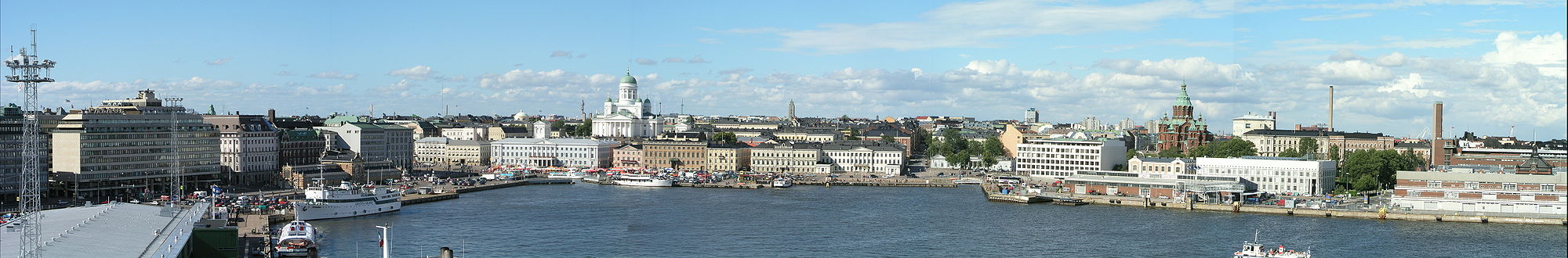 Ett panorama över Helsingfors