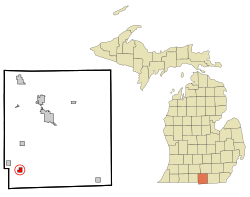 Location of Camden, Michigan