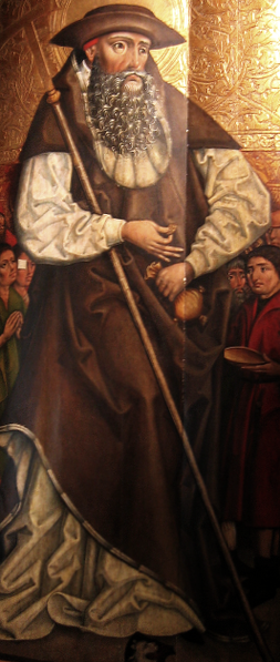 Den hellige Johannes Almissegiveren, maleri fra andre halvdel av 1400-tallet
