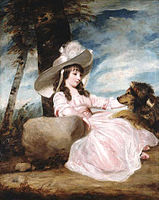 Miss Anna Ward con su perro, de Joshua Reynolds (1787).