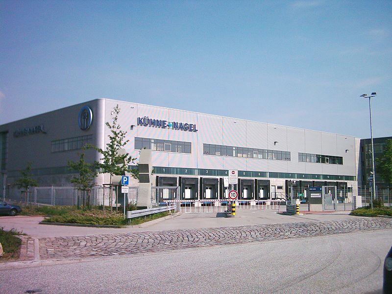 Distribution center of Kühne + Nagel in Hamburg, Germany.