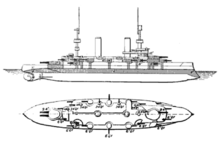Plany pancernika typu Kaiser Friedrich III