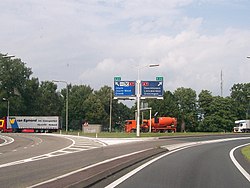 Bypass van de rotonde in 2007
