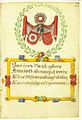 Wappen des Georg Seyfried Kohler, Pfleger der Landauerschen Zwölfbrüderstiftung (1632, Allianzwappen mit Kreß)