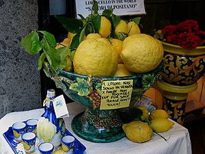 Lemons were as big as footballs. And twice we ...