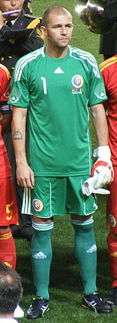 Bogdan Lobonț v dresu rumunské reprezentace v roce 2010