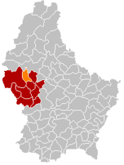 Localização de Wahl em Luxemburgo