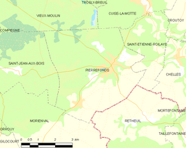 Mapa obce Pierrefonds