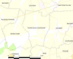 Poziția localității Thoiré-sous-Contensor