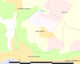 Mapa obce Saint-Aubin