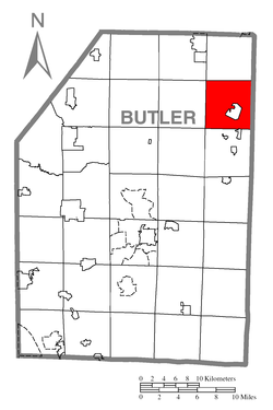 Vị trí trong Quận Butler, Pennsylvania