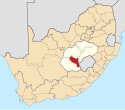 Location in the Free State