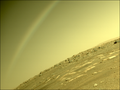 Many mistook an April 4, 2021 lens flare on Mars, which appears in a Perseverance rover photograph, for a rainbow, until NASA clarified the issue.[10][11]