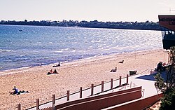 Mentone Beach outside Life saving club