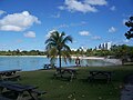 Picnic area by beach