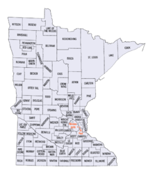 An enlargeable map of the 87 counties of Minnesota Minnesota-counties-map.png