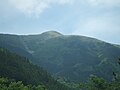 中腹から山頂を望む