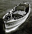 Navy shore launch Boat with marines in 1941