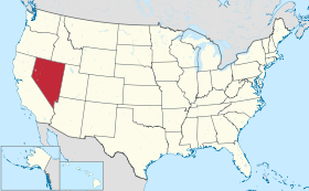 Map of the U.S. with Nevada highlighted