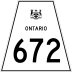 Highway 672 marker
