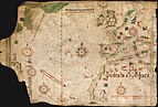 29 - Portuguese nautical chart by Pedro Reinel, c. 1504