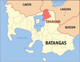 Tanauan na Batangas Coordenadas : 14°5'N, 121°9'E